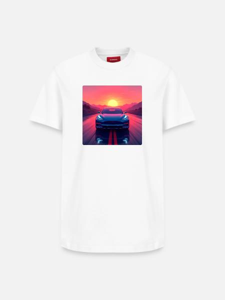 Electric Highway - Relaxed Unisex Supima Cotton T-Shirt – by SPREAD - white