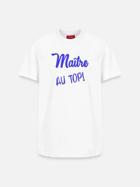 MASTER. MASTER. HUMOR - Relaxed Unisex Supima Cotton T-Shirt – by SPREAD - white