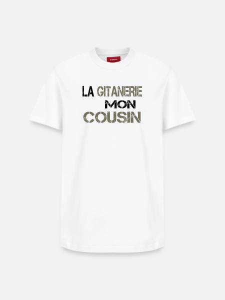 La gitanerie mon cousin - T-shirt unisexe décontracté en coton Supima – de SPREAD - blanc