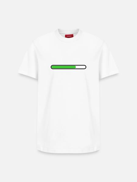 Loading bar Black Green - Relaxed Unisex Supima Cotton T-Shirt – by SPREAD - white