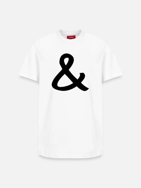 esperluette - T-shirt unisexe décontracté en coton Supima – de SPREAD - blanc