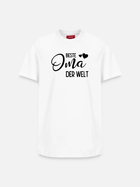 Beste Oma der Welt - Relaxed Unisex Supima Cotton T-Shirt – von SPREAD - Weiß