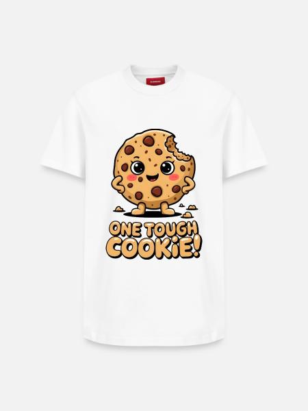 One Tough Cookie! - Relaxed Unisex Supima Cotton T-Shirt – by SPREAD - white