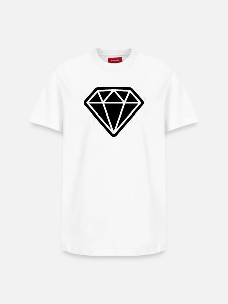 Icône de diamant - T-shirt unisexe décontracté en coton Supima – de SPREAD - blanc