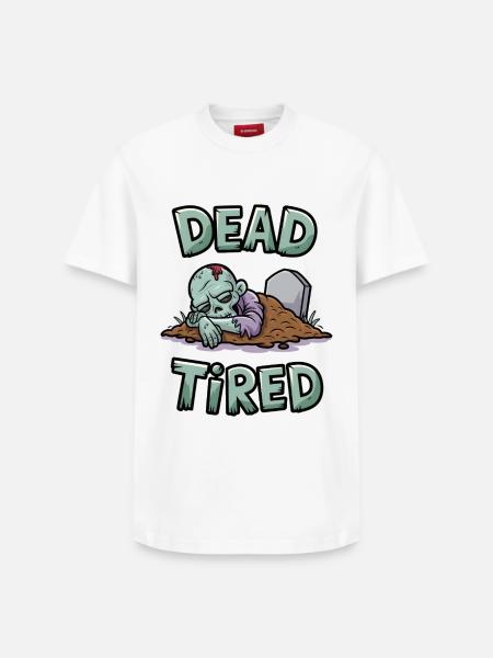 Dead Tired - Relaxed Unisex Supima Cotton T-Shirt – by SPREAD - white