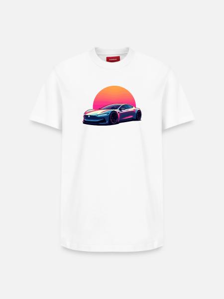 Electric Wave - Relaxed Unisex Supima Cotton T-Shirt – by SPREAD - white