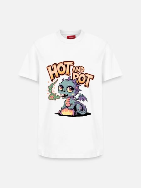 Chaud et pourri - T-shirt unisexe décontracté en coton Supima – de SPREAD - blanc