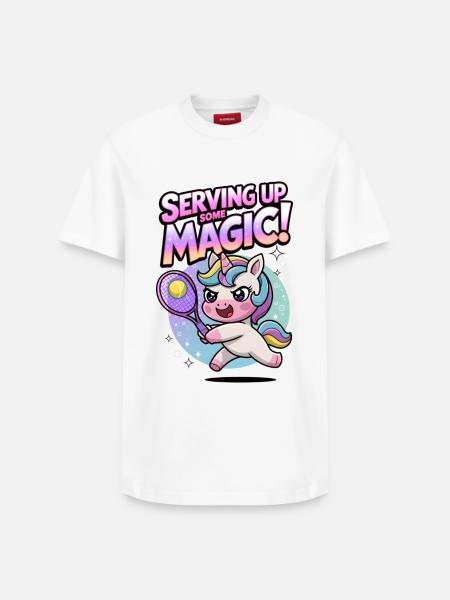 Serving Up Some Magic! - Relaxed Unisex Supima Cotton T-Shirt – by SPREAD - white