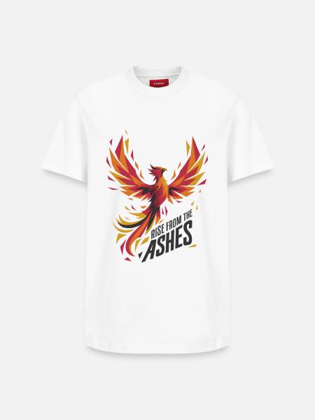 Rise From The Ashes - Relaxed Unisex Supima Cotton T-Shirt – by SPREAD - white