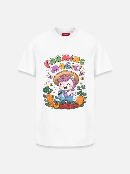Farming Magic! - Relaxed Unisex Supima Cotton T-Shirt – by SPREAD - white