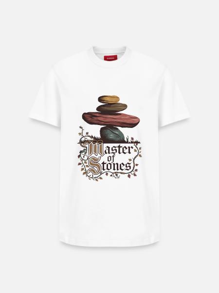 Master Of Stones - Relaxed Unisex Supima Cotton T-Shirt – by SPREAD - white