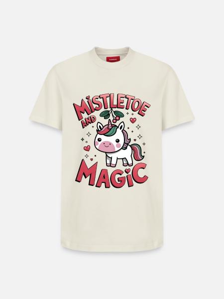 Mistletoe And Magic - Relaxed Unisex Supima Cotton T-Shirt – by SPREAD - off white