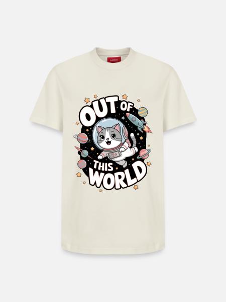 Out Of This World - Relaxed Unisex Supima Cotton T-Shirt – by SPREAD - off white