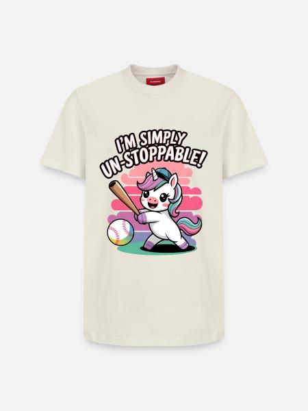I'm Simply Un-stoppable! - Relaxed Unisex Supima Cotton T-Shirt – by SPREAD - off white