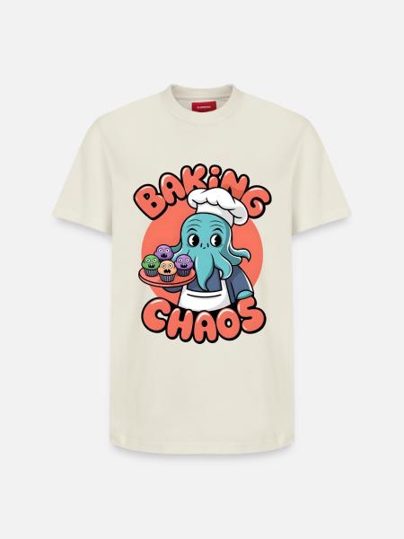 Baking Chaos - Relaxed Unisex Supima Cotton T-Shirt – by SPREAD - off white