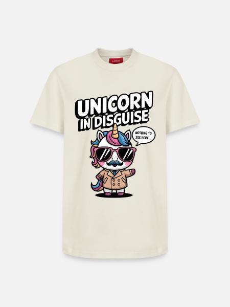 Unverkleidetes Einhorn - Relaxed Unisex Supima Cotton T-Shirt – von SPREAD - Naturweiß