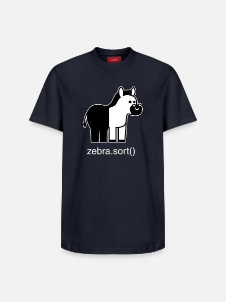 Zèbre assorti - T-shirt unisexe décontracté en coton Supima – de SPREAD - bleu marine