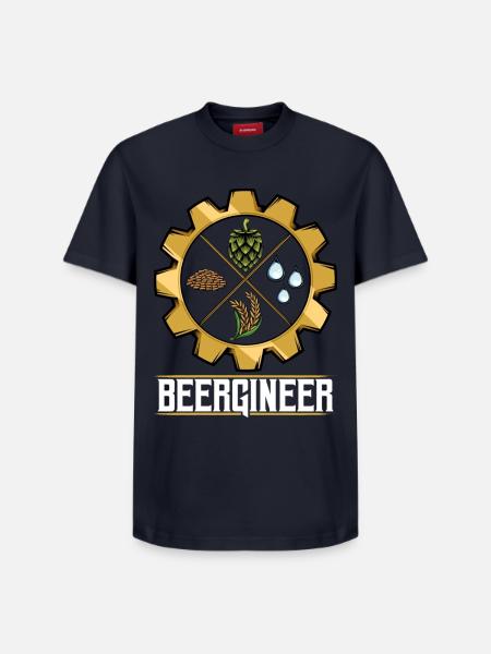 Beergineer Brau-Gear Emblem - Relaxed Unisex Supima Cotton T-Shirt – by SPREAD - navy
