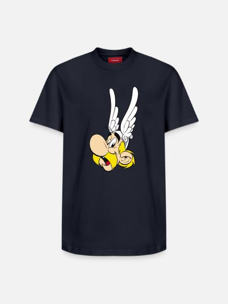 Asterix & Obelix Portrait Astérix - T-shirt unisexe décontracté en coton Supima – de SPREAD - bleu marine