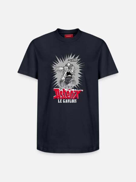 Asterix & Obelix - Asteriy Dynamics - Relaxed Unisex Supima Cotton T-Shirt – by SPREAD - navy
