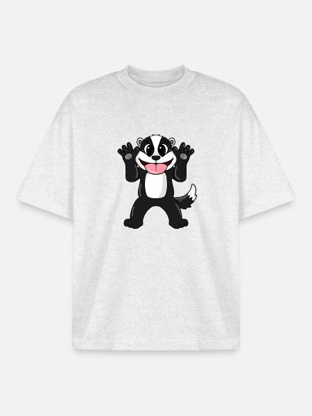 Badger - Boxy Heavyweight Unisex Organic T-Shirt by Stanley/Stella - cool heather grey