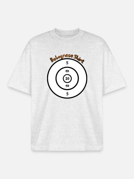 Bolognese Shit - Boxy Heavyweight Unisex Organic T-Shirt by Stanley/Stella - cool heather grey