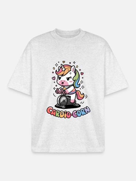 Cardio-maïs - T-shirt unisexe boxy épais biologique Stanley/Stella - gris chiné frais