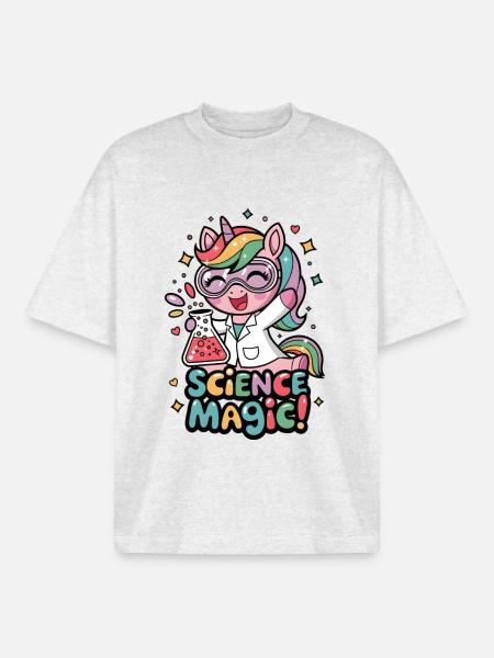 Science Magic! - Boxy Heavyweight Unisex Organic T-Shirt by Stanley/Stella - cool heather grey
