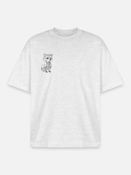 Geschäftiger Fuchs - Boxy Heavyweight Unisex Organic T-Shirt von Stanley/Stella - Kühles Grau meliert