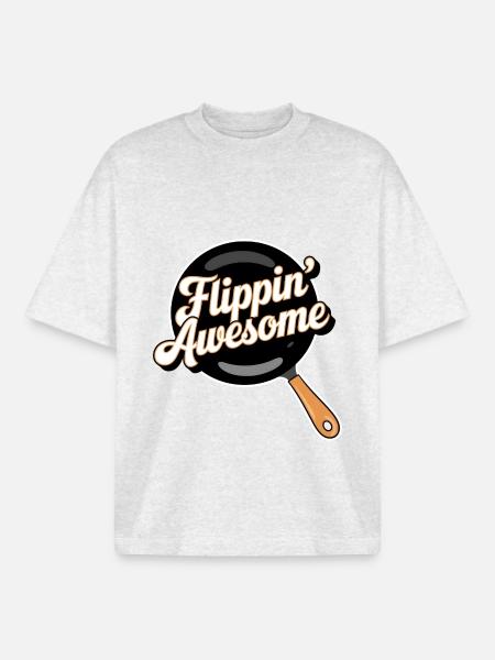 Flippin Awesome - Boxy Heavyweight Unisex Organic T-Shirt by Stanley/Stella - 