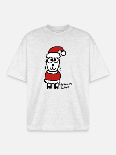 Weihnachts ScHoF - Boxy Heavyweight Unisex Organic T-Shirt von Stanley/Stella - Kühles Grau meliert