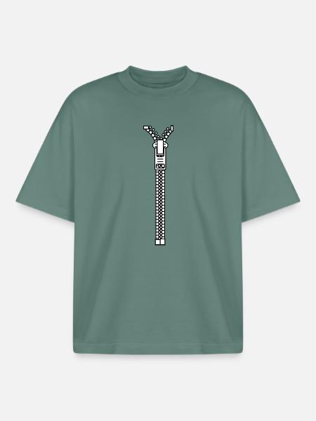 Zipper - Boxy Heavyweight Unisex Organic T-Shirt von Stanley/Stella - Grüner Bucht