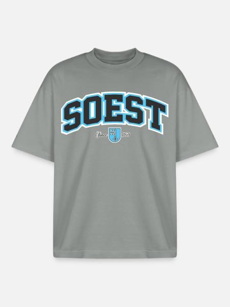 Soest - Boxy Heavyweight Unisex Organic T-Shirt von Stanley/Stella - Nebelgrau