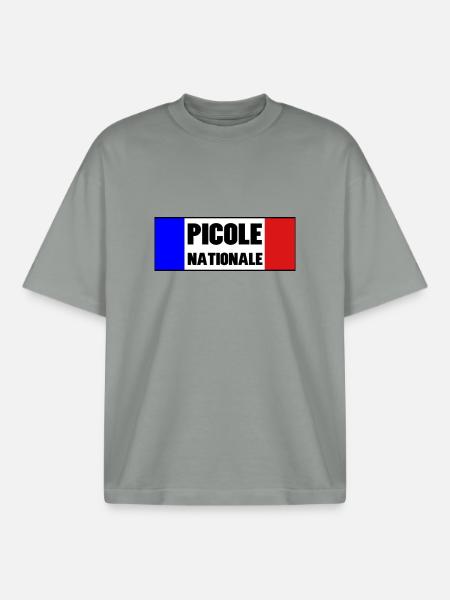 Picole Nationale - T-shirt unisexe boxy épais biologique Stanley/Stella - gris brumeux