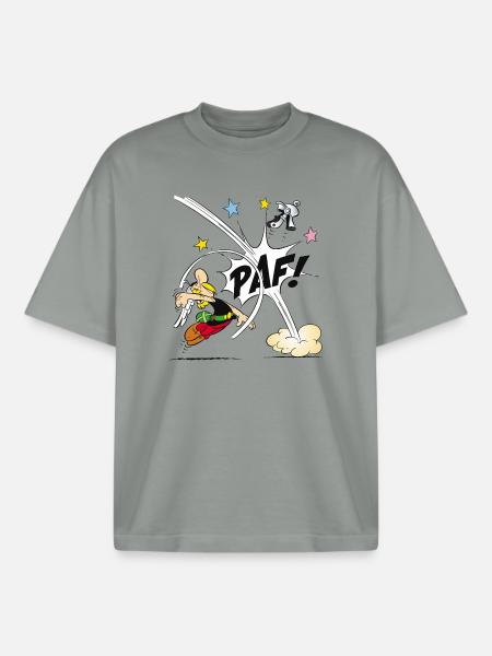 Asterix & Obelix - Asterix poing - T-shirt unisexe boxy épais biologique Stanley/Stella - gris brumeux