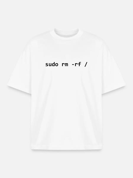 sudo rm rf - Boxy Heavyweight Unisex Organic T-Shirt von Stanley/Stella - Weiß