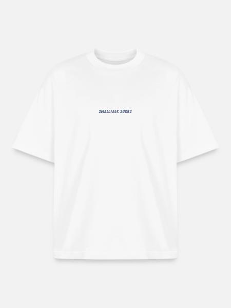 SMALLTALK SUCKS - Spread it! - Boxy Heavyweight Unisex Organic T-Shirt von Stanley/Stella - Weiß