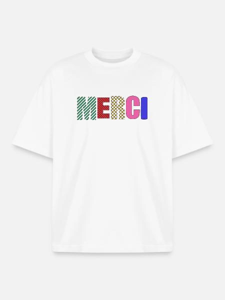 Thank you - Boxy Heavyweight Unisex Organic T-Shirt by Stanley/Stella - white