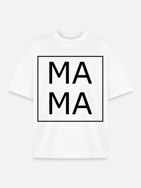 Mama Mama - Boxy Heavyweight Unisex Organic T-Shirt von Stanley/Stella - Weiß