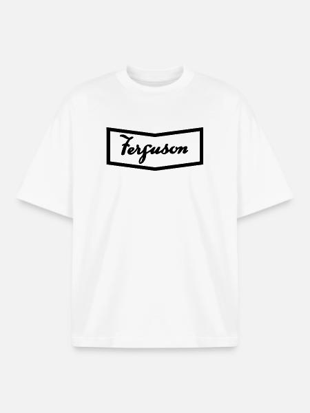 Ferguson TE20 hood logo - Boxy Heavyweight Unisex Organic T-Shirt by Stanley/Stella - white