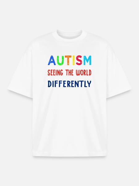 Autism Seeing Differently - Boxy Heavyweight Unisex Organic T-Shirt by Stanley/Stella - white