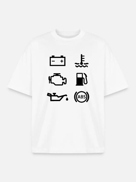 Autolichter - Boxy Heavyweight Unisex Organic T-Shirt von Stanley/Stella - Weiß