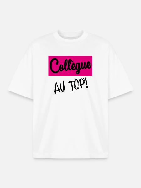 COLLEGUE - T-shirt unisexe boxy épais biologique Stanley/Stella - blanc