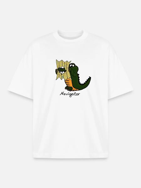Navigator - Boxy Heavyweight Unisex Organic T-Shirt by Stanley/Stella - white