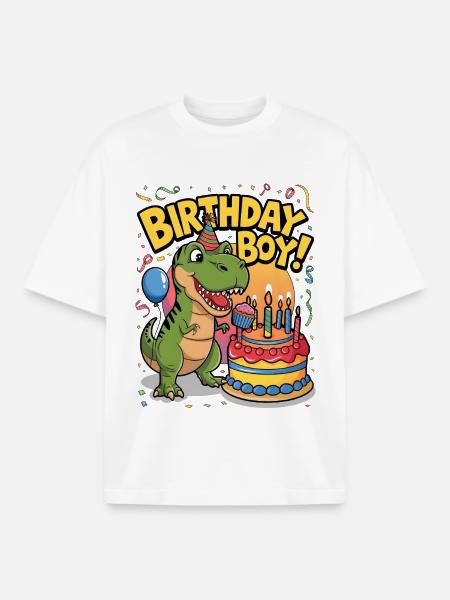 Birthday Boy - Boxy Heavyweight Unisex Organic T-Shirt by Stanley/Stella - white