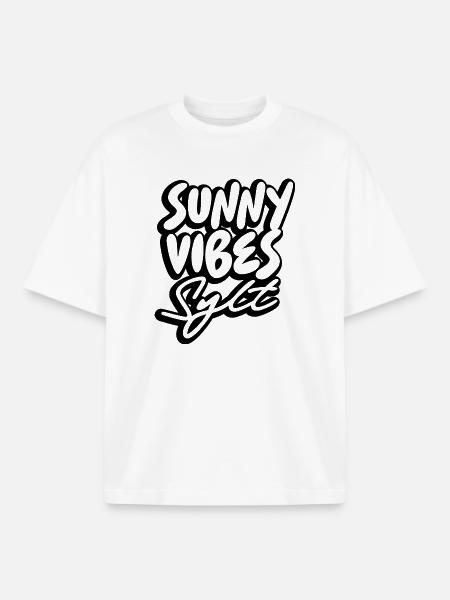 SUNNY VIBES SYLT - Boxy Heavyweight Unisex Organic T-Shirt by Stanley/Stella - white