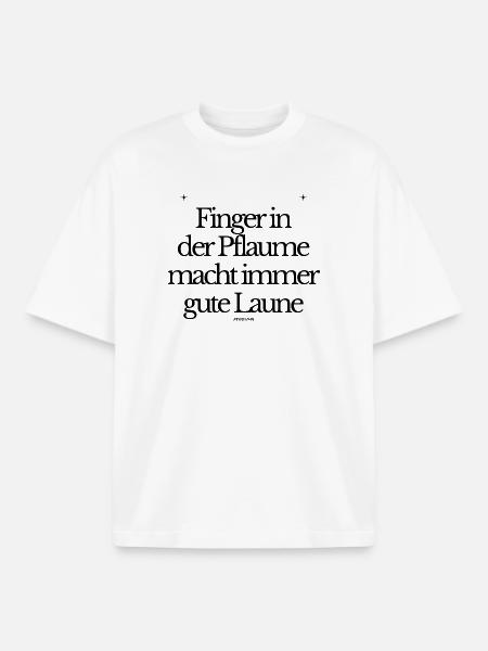 Finger in der Pflaume - Boxy Heavyweight Unisex Organic T-Shirt von Stanley/Stella - Weiß