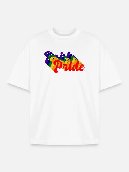 Pride LGBT Retro - Boxy Heavyweight Unisex Organic T-Shirt by Stanley/Stella - white