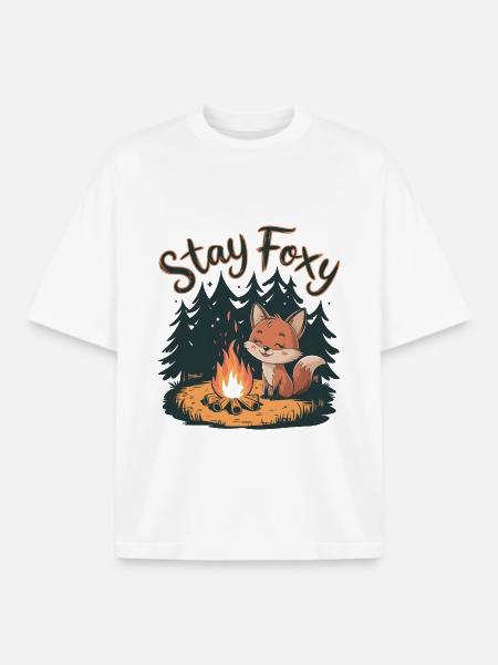 Bleib fuchsig - Boxy Heavyweight Unisex Organic T-Shirt von Stanley/Stella - Weiß