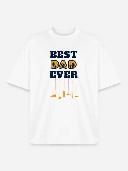 best dad ever - Boxy Heavyweight Unisex Organic T-Shirt by Stanley/Stella - white